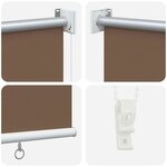vidaXL Store roulant extérieur protection UV Taupe Polyester