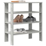 vidaXL Étagère à chaussures gris béton 61x32x70 cm bois d'ingénierie