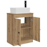 vidaXL Meuble de salle de bain avec évier Chêne artisanal