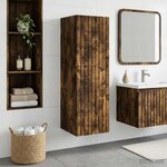 vidaXL Cabinet de Salle de Bain Mural Chêne fumé 33 x 34 5 x 60 cm