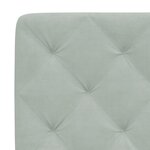 vidaXL Lit avec matelas gris clair 90x200 cm velours