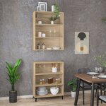 vidaXL Buffet haut Chêne sonoma Bois d'ingénierie