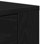 vidaXL Buffet Chêne noir 160 x 33 x 70 cm Bois d'ingénierie