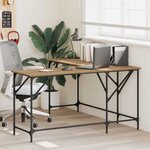 vidaXL Bureau Chêne artisanal 149 x 149 x 75 cm Bois d'ingénierie