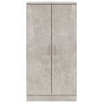 vidaXL Armoire à chaussures Gris béton 55x35x108 cm Bois d'ingénierie