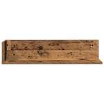 vidaXL Étagères murales 2Pièces vieux bois 75x16 5x16 5cm bois ingénierie