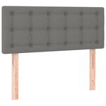 vidaXL Sommier à lattes de lit et matelas et LED Gris foncé 100x200 cm