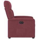 vidaXL Fauteuil inclinable électrique Rouge bordeaux Tissu