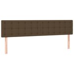 vidaXL Tête de lit à LED Marron Foncé 160x5x78/88 cm Tissu
