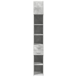 vidaXL Armoire de rangement mince gris béton 30x42 5x225 cm
