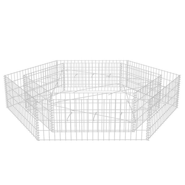 vidaXL Lit surélevé à gabion hexagonale 200x173x40 cm