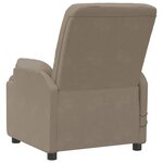 vidaXL Fauteuil de massage taupe similicuir daim