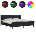 vidaXL Cadre de lit avec matelas 180 x 200 cm Noir