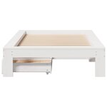 vidaXL Cadre de lit sans matelas blanc 90x190 cm bois de pin massif