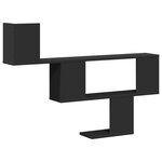 vidaXL Étagère murale noir 100x15x70 cm bois d'ingénierie