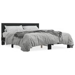 vidaXL Cadre de lit sans matelas noir 150x200 cm