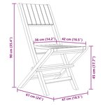 vidaXL Chaises de jardin pliantes lot de 2 47x61x90cm bois massif teck