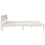 vidaXL Cadre de lit avec tête de lit Blanc 180 x 200 cm Pin massif