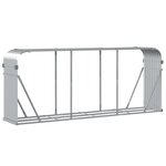 vidaXL Porte-bûches argenté 234x45x100 cm acier galvanisé