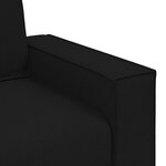 Canapé 3 pièces vidaXL avec coussins en tissu noir