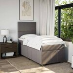 vidaXL Sommier à lattes de lit avec matelas Taupe 80x200 cm Tissu