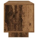 vidaXL Meuble TV avec lumières LED vieux bois bois d'ingénierie