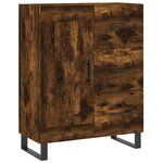 vidaXL Buffet haut Chêne fumé 69 5x34x180 cm Bois d'ingénierie