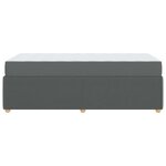 vidaXL Cadre de lit avec matelas Gris foncé 90 x 200 cm tissu