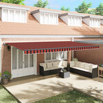 vidaXL Auvent Rétractable orange et marron 600 × 350 cm