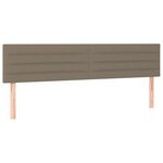 vidaXL Sommier à lattes de lit avec matelas LED Taupe 160x200 cm Tissu