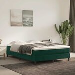 vidaXL Cadre de lit vert foncé 140x190 cm velours