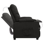 vidaXL Fauteuil inclinable Noir Tissu