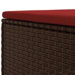 vidaXL Salon de jardin avec coussins 8 Pièces marron résine tressée