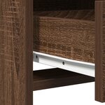 Coiffeuse vidaXL avec lumières LED Chêne Marron 158 5x41x135 cm