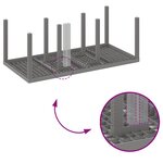 vidaXL Ensemble de dîner de jardin 9 pièces avec coussins Gris clair Poly Rotin