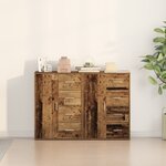 vidaXL Buffets 2 Pièces Bois Ancien 60x31x84 cm Panneau de Bois