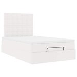 VidaXL Cadre de lit ottoman avec matelas blanc 120x200 cm similicuir