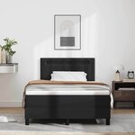 vidaXL Cadre de Lit avec Matelas Noir 120 x 200 cm Faux cuir
