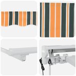 vidaXL Auvent rétractable électrique Vert  Jaune  Blanc 4 5 × 3 5 m