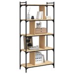 vidaXL Bibliothèque 5 niveaux chêne sonoma 76x32x158 cm