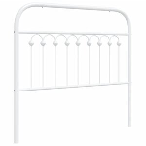 vidaXL Tête de lit métal blanc 100 cm