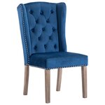 vidaXL Chaises à manger lot de 4 Bleu Velours