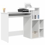 vidaXL Bureau avec tiroir Blanc 120 5 x 44 x 88 5 cm Bois d'ingénierie