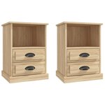vidaXL Tables de chevet 2 Pièces chêne sonoma 43x36x60 cm