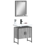 vidaXL Ensemble d'armoires de salle de bain 2 Pièces sonoma gris