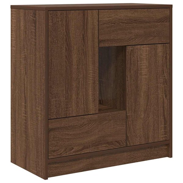vidaXL Buffet avec tiroirs et portes chêne marron 70 5x34x74 5 cm