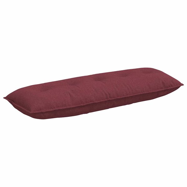 vidaXL Coussin de Dos Bordeaux 140 x 19 x 50 cm tissu