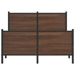vidaXL Cadre de lit en métal sans matelas chêne marron 120x190 cm