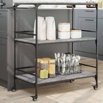 vidaXL Chariot de cuisine sonoma gris 100 5x50x105cm bois d'ingénierie