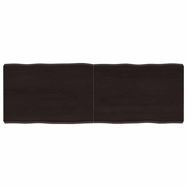 vidaXL Dessus de table bois massif traité bordure assortie